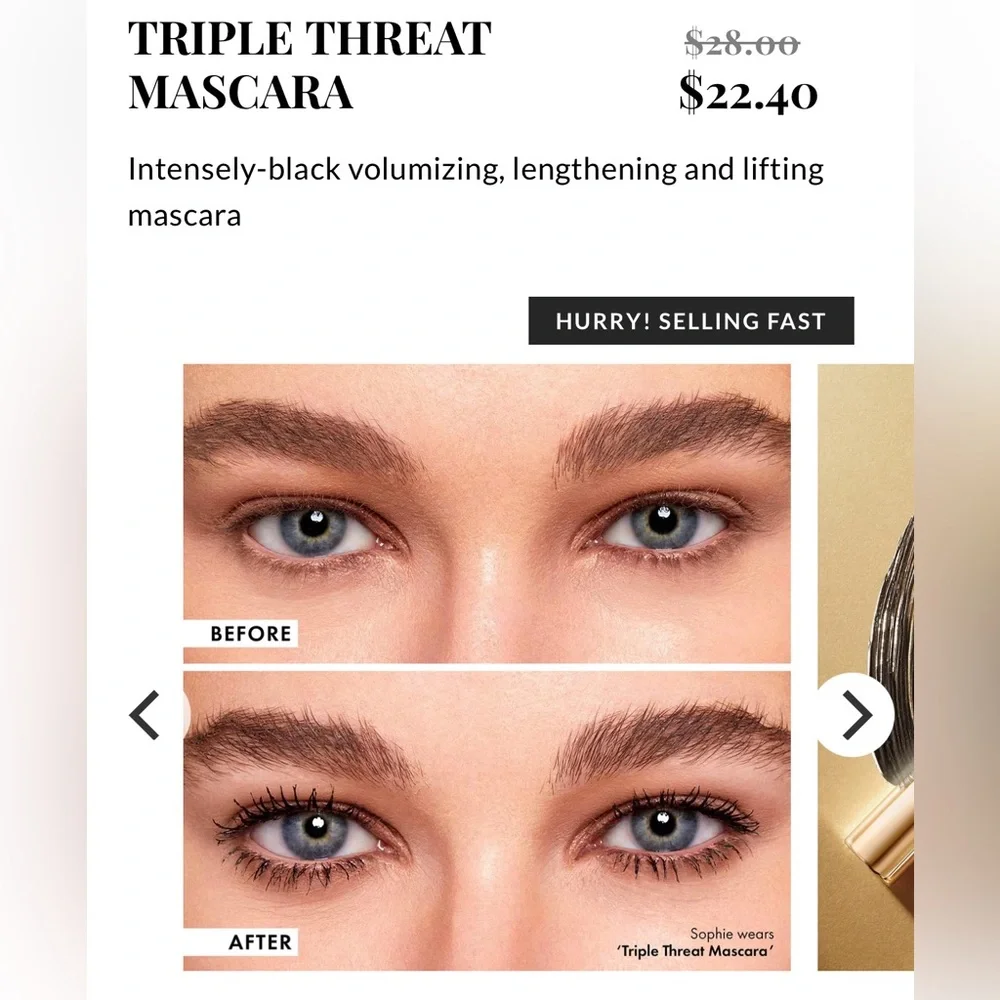 Iconic London‎ triple threat mascara- black